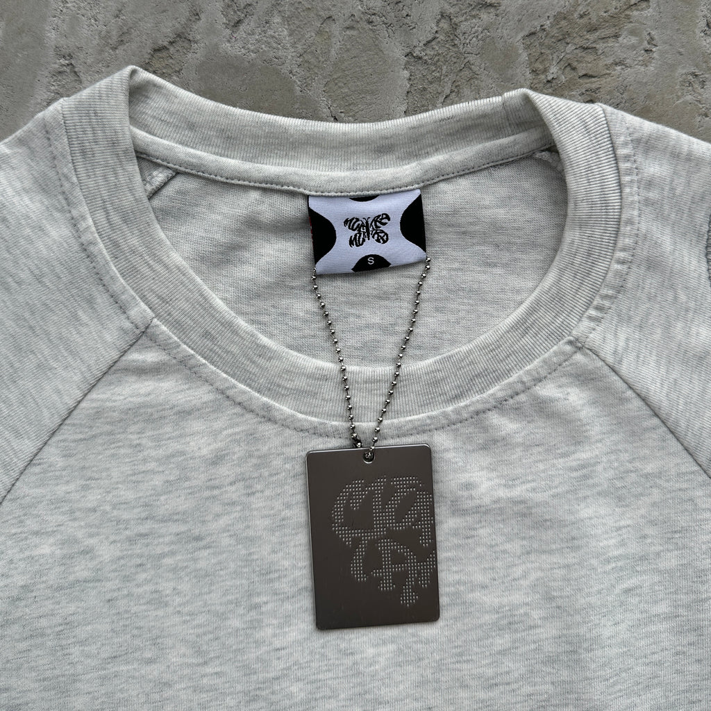 Mertra Gray Embroided Tee