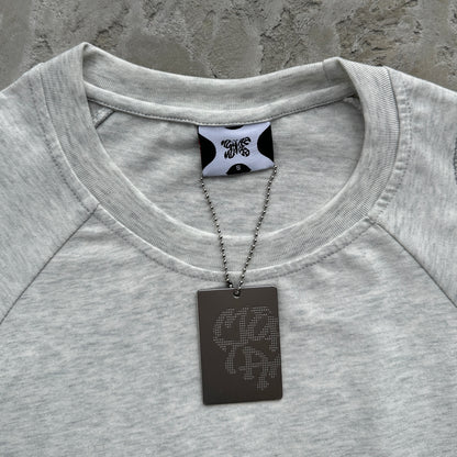 Mertra Gray Embroided Tee