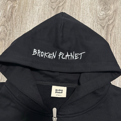 Broken Planet Zip-up Black Hoodie