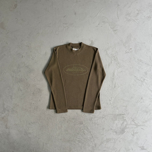 Corteiz Alcatraz Waffle Sweater Green