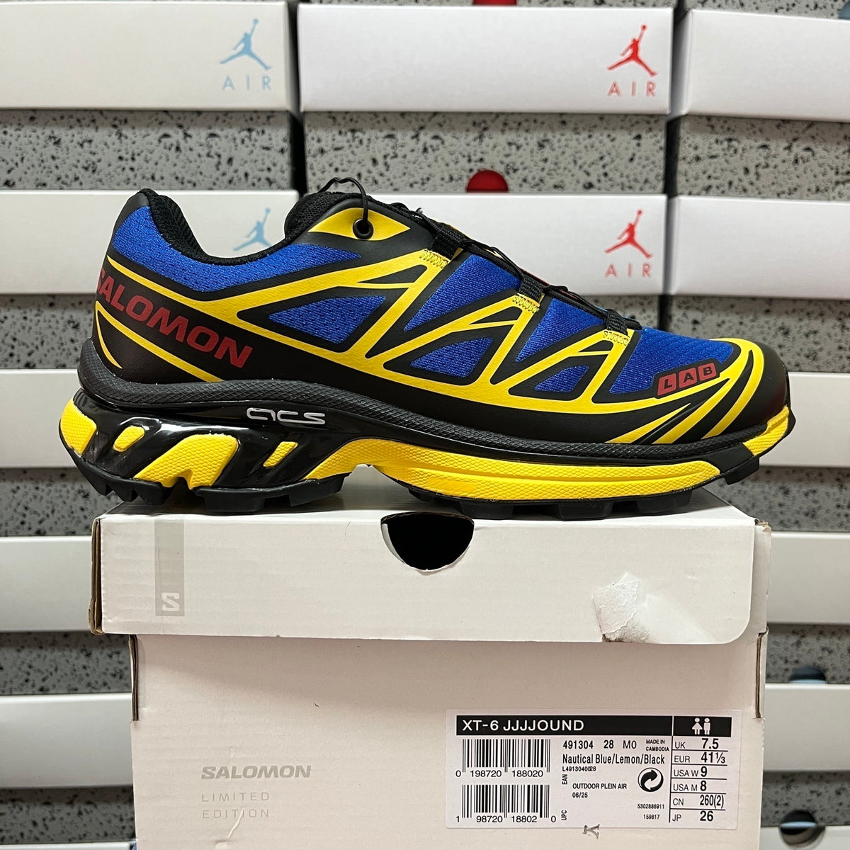 Salomon XT-6 JJJJound Nautical Blue Lemon