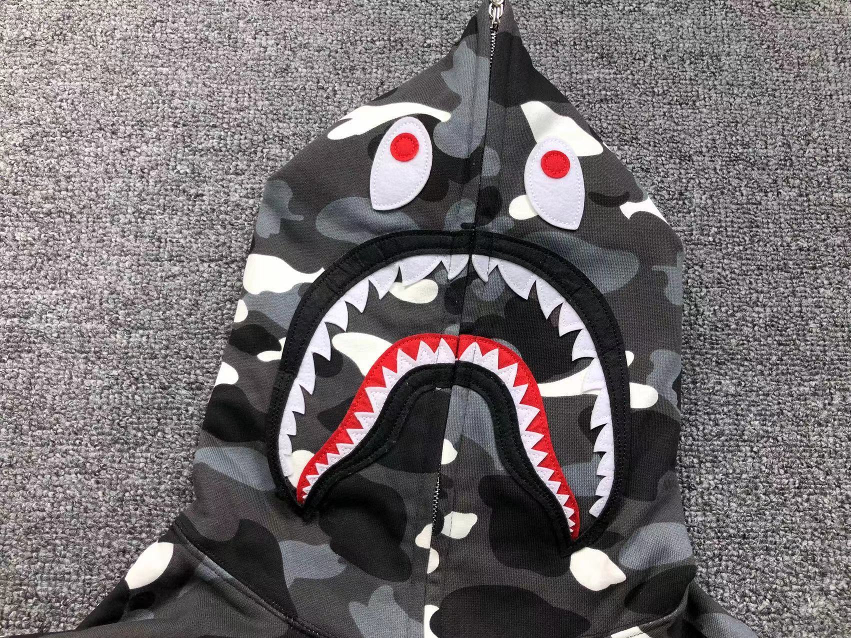Bape Shark Camo Hoodies