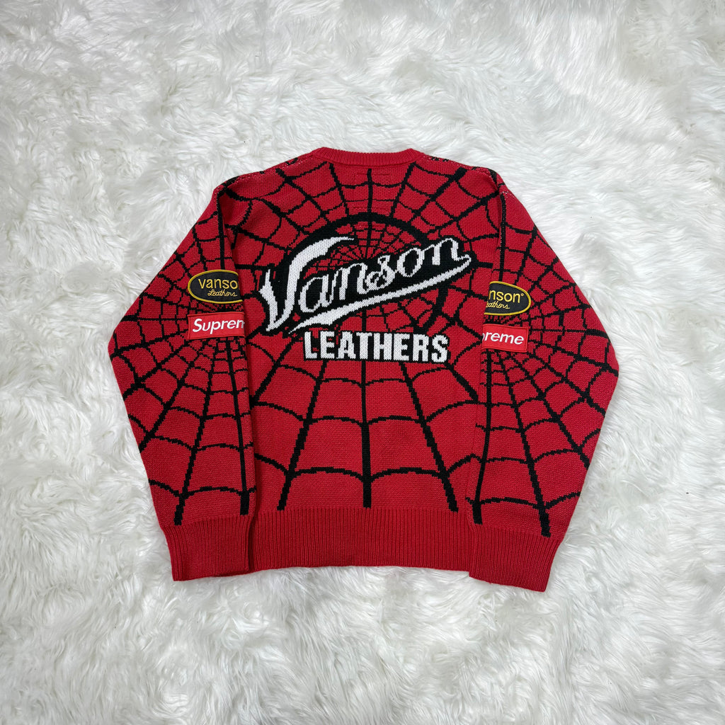 Supreme x Vanson Leathers x Marvel Spider-Man Sweater