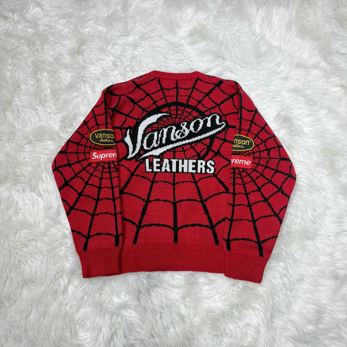 Supreme x Vanson Leathers x Marvel Spider-Man Sweater