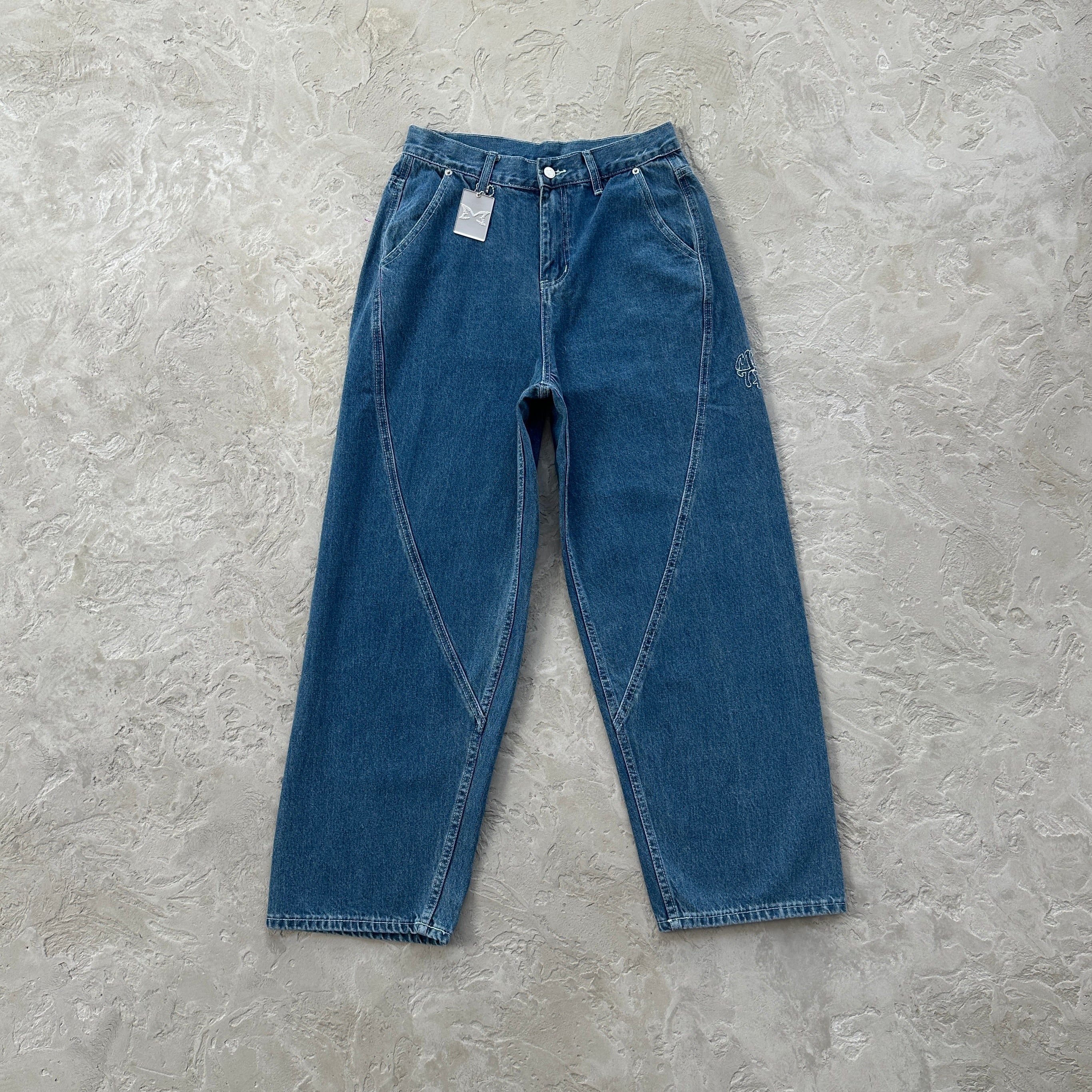 MERTRA mertra bigstep denim M32 Mertra denim | Reverse Indigo⁄Pink 