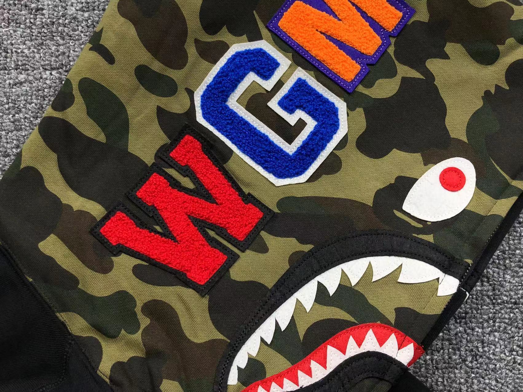 Bape Camo Half and Half Zip Hoodie