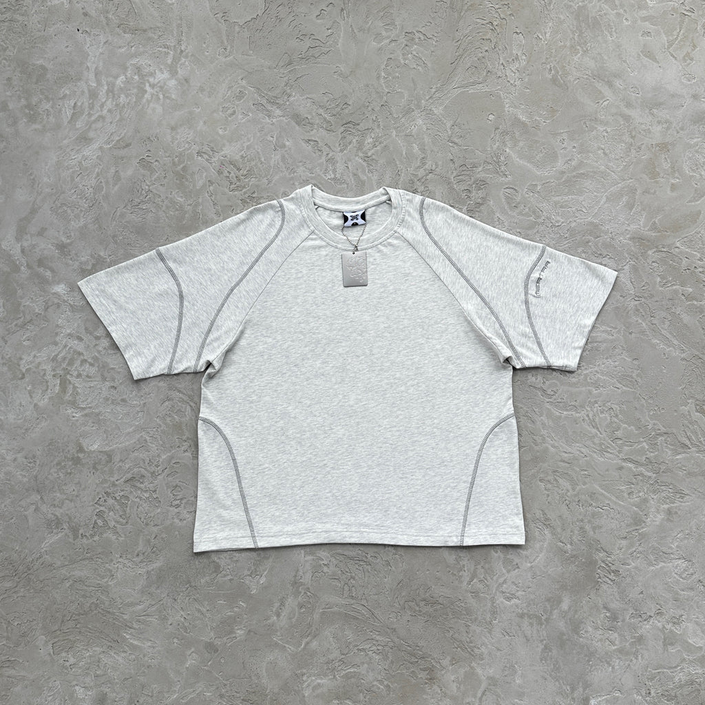 Mertra Gray Embroided Tee