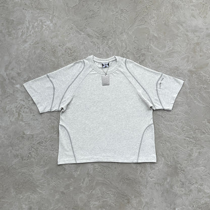 Mertra Gray Embroided Tee