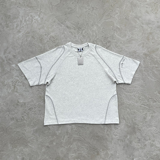 Mertra Gray Embroided Tee