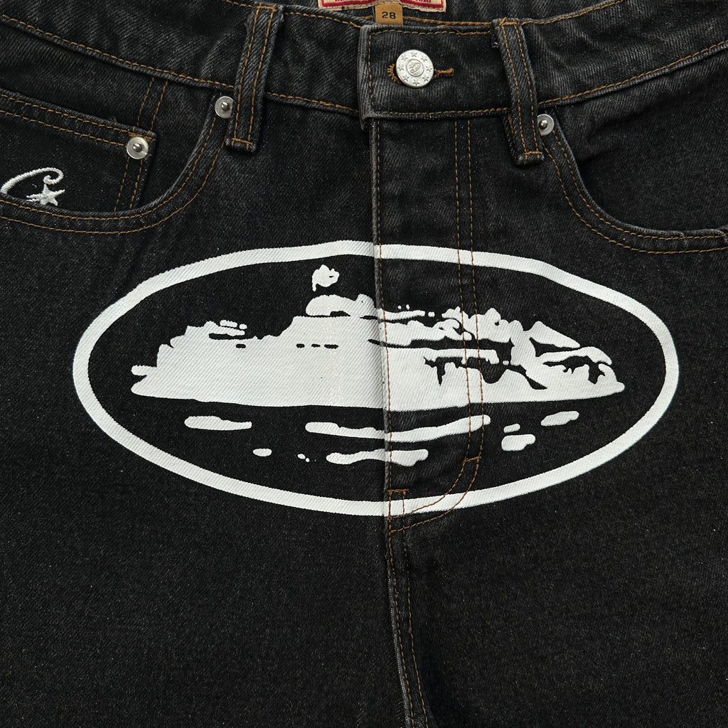 Corteiz Alcatraz Denim Shorts