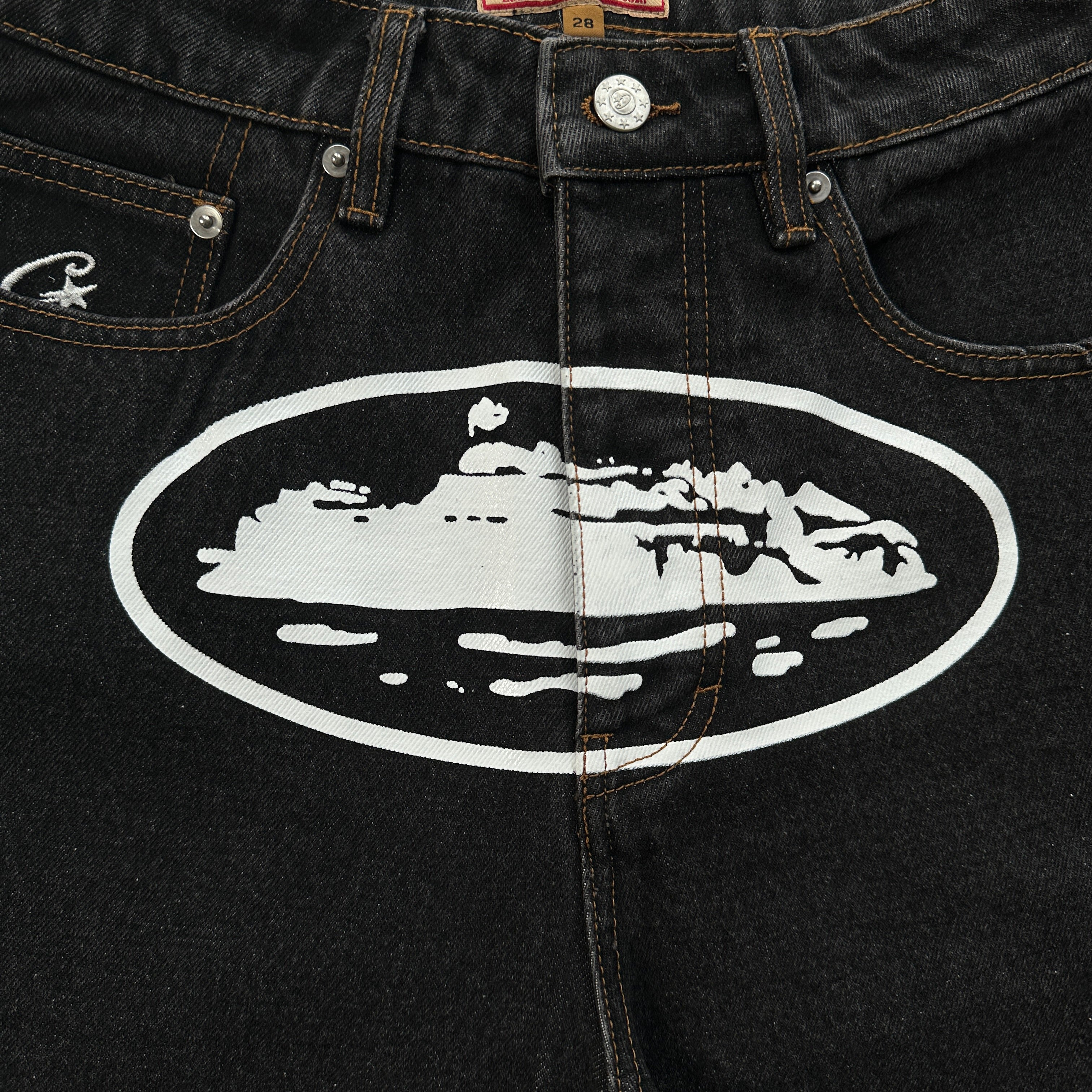 Corteiz Alcatraz Denim Shorts