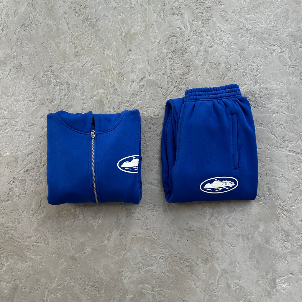 Corteiz Alcatraz Puff Print Washed Royal Sets