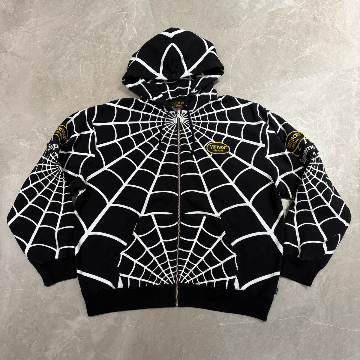 Supreme x Vanson Leathers x Marvel Spider-Man Hoodie