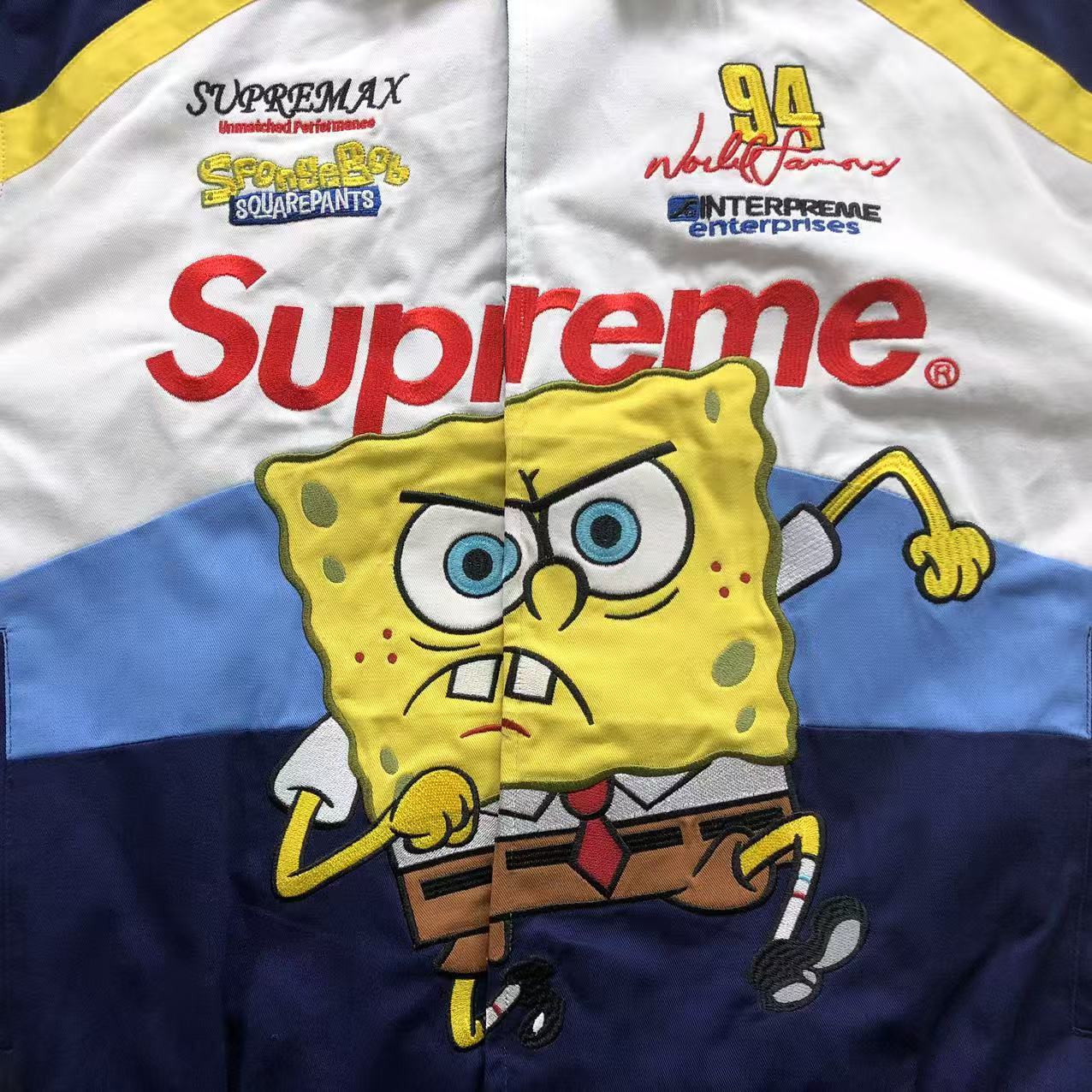 Supreme x SpongeBob x Jeff Hamilton Racing Jacket