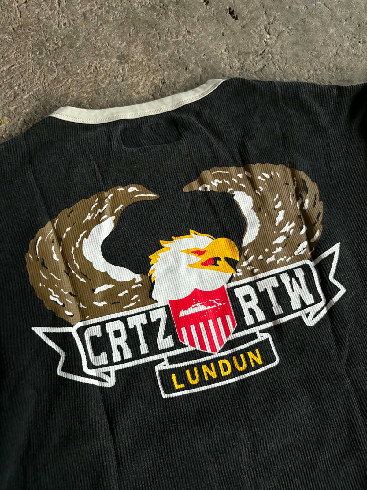 Corteiz Dipset Waffle Long-Sleeve 'Washed Black' (ON-HAND)