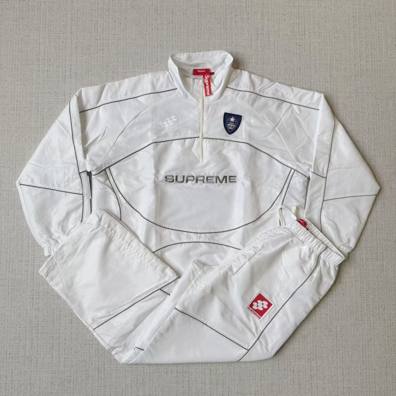 Supreme Reflective Piping Pullover Tracksuit