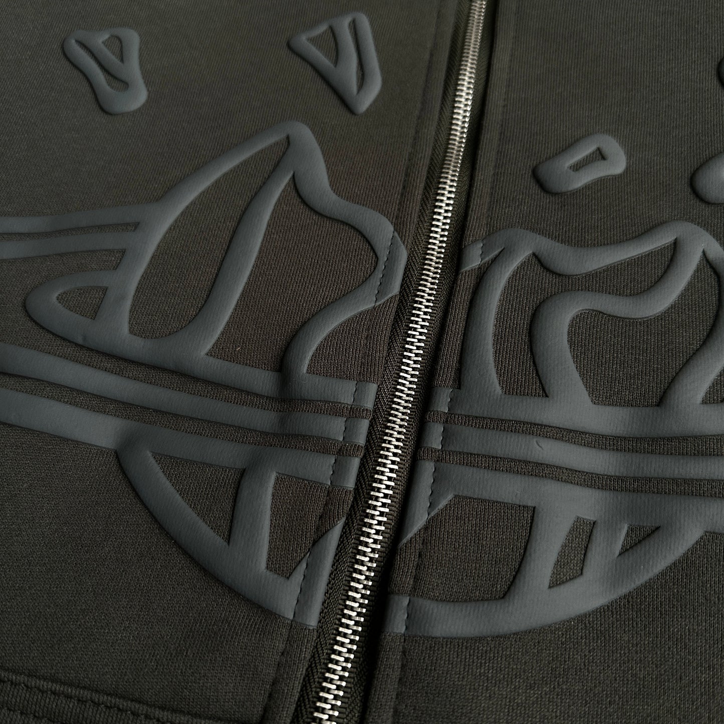 Broken Planet Zip-up Triple Black Hoodie