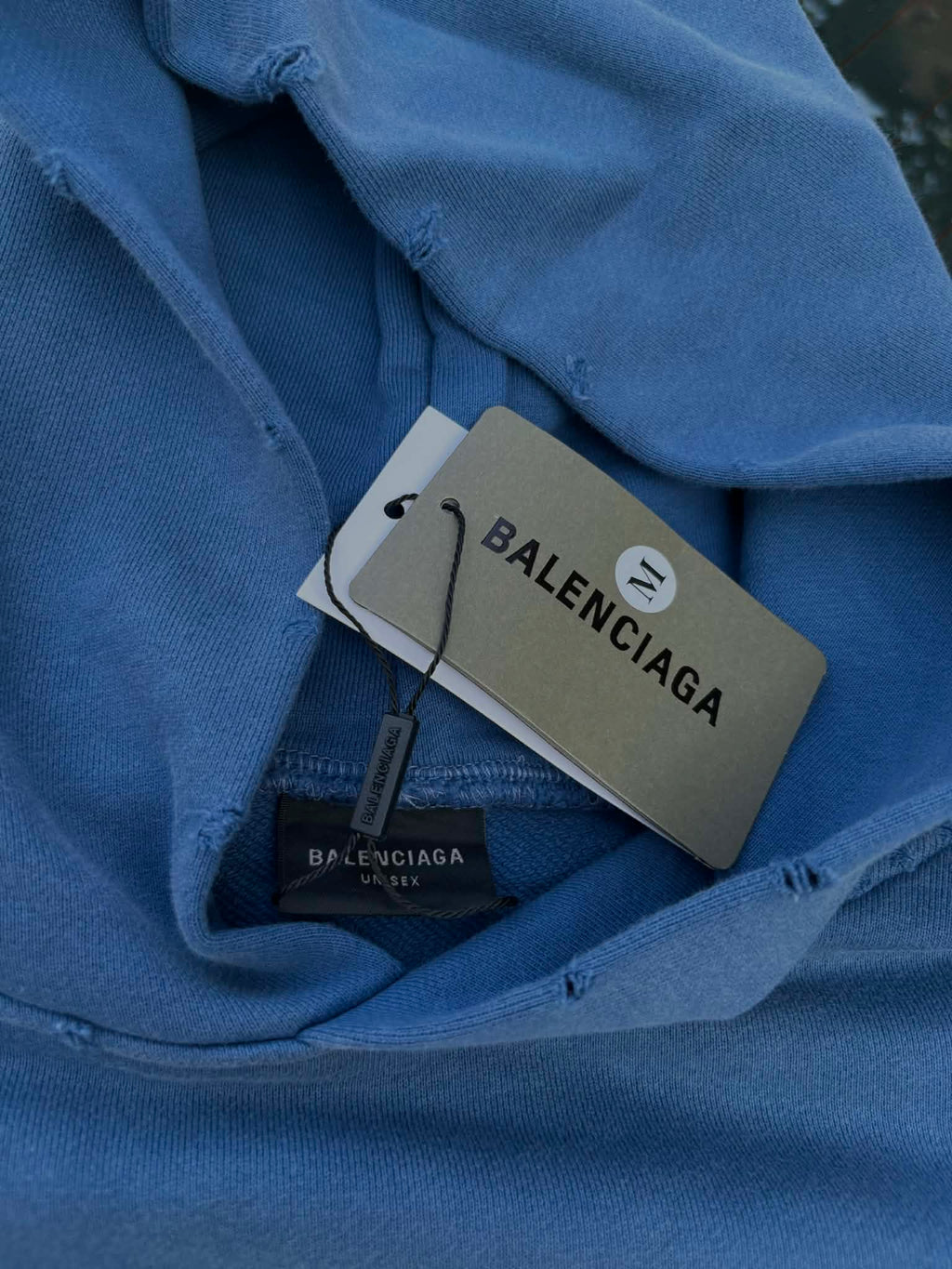 Balenciaga Tape Type Ripped Pocket Hoodie