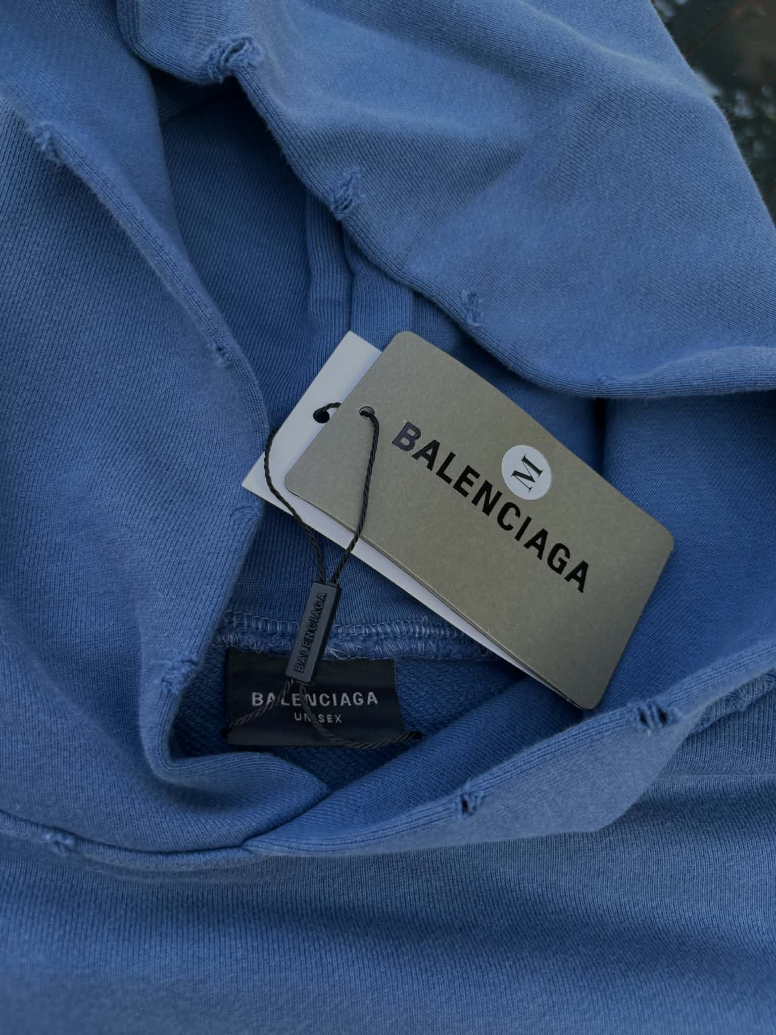 Balenciaga Tape Type Ripped Pocket Hoodie